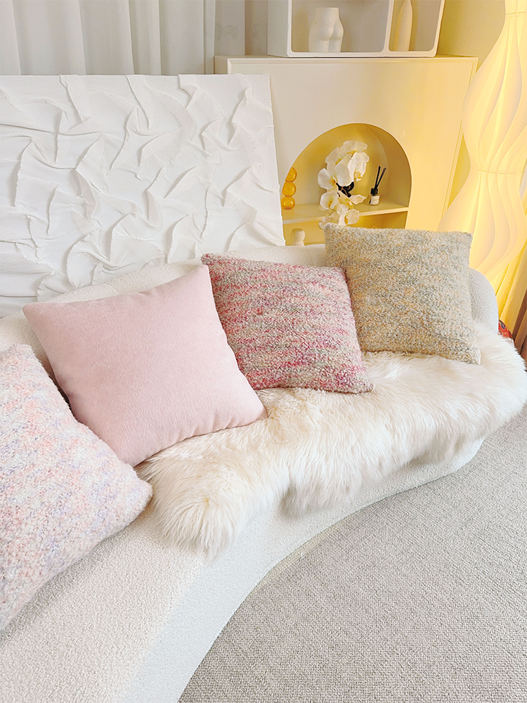 Pink French Romantic Decorative Pillow for Living Room Bedroom