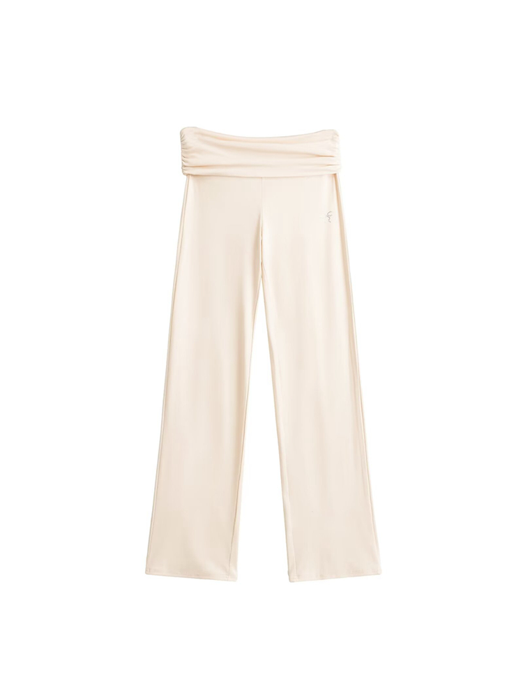 Lace Trim Ruched Cami Top & Rhinestone Hem Pants Set