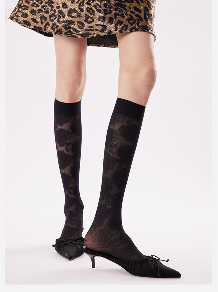 Embossed Retro Long Socks