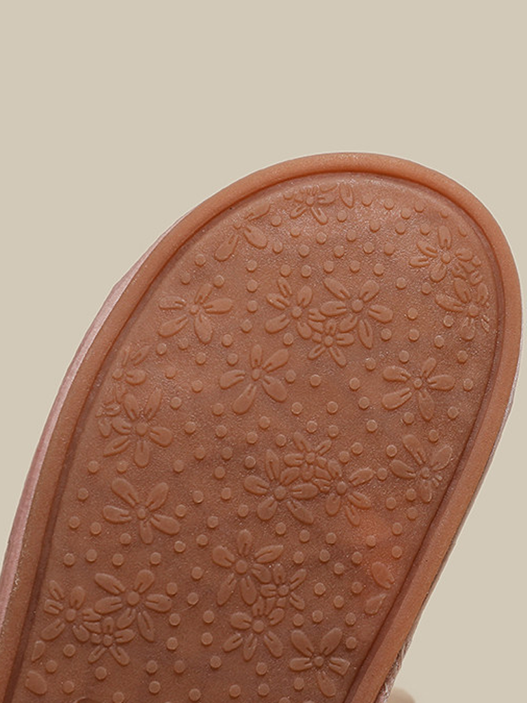 Luxury Bow House Slippers Soft Sole Non Slip Odor Resistant Quiet