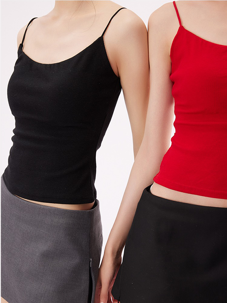 White Padded Camisole Tank Top – Bra Integrated