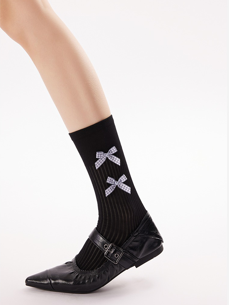 Bow Ballet Crew Socks