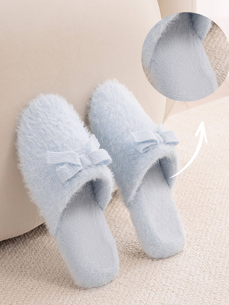 Winter Quiet Soft Sole Non Slip Closed-Toe House Slippers