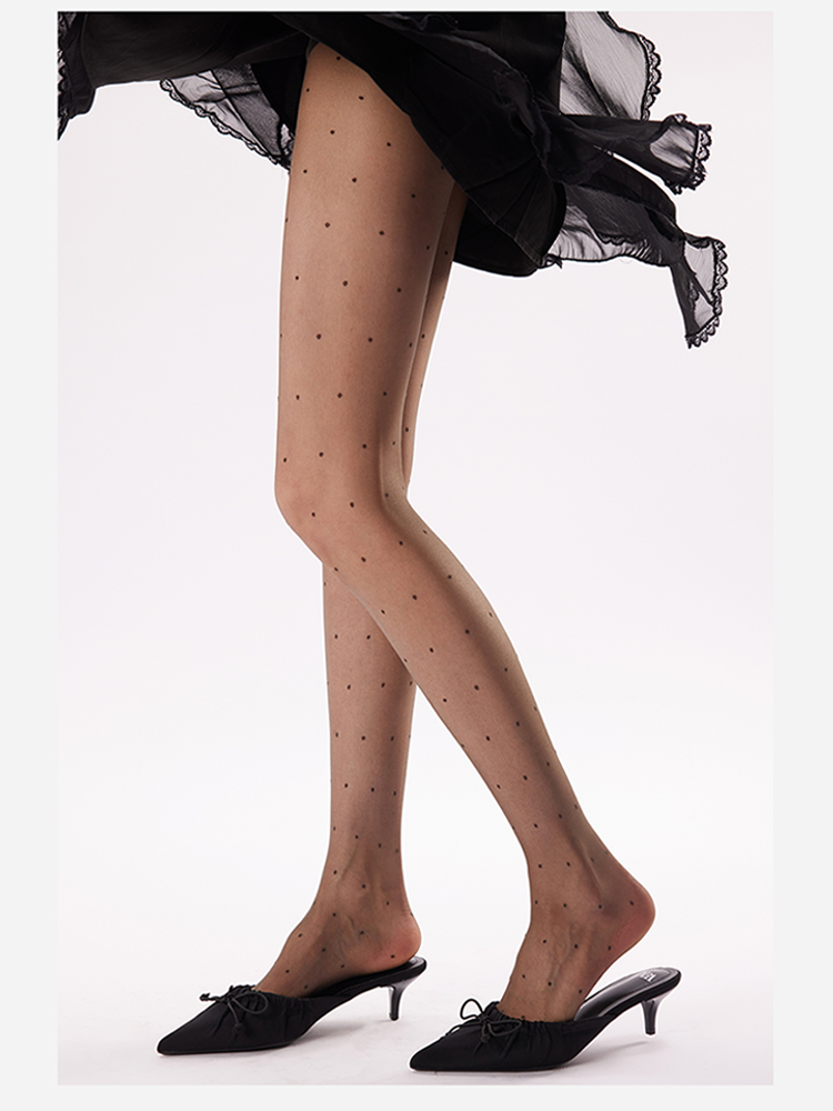Sheer Polka Dot Tights