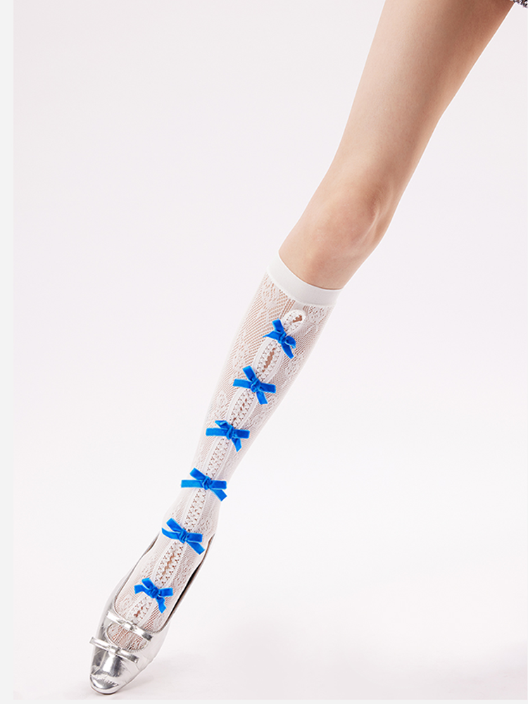 Lace Bow Ruffle Crew Socks – Balletcore Lolita Style