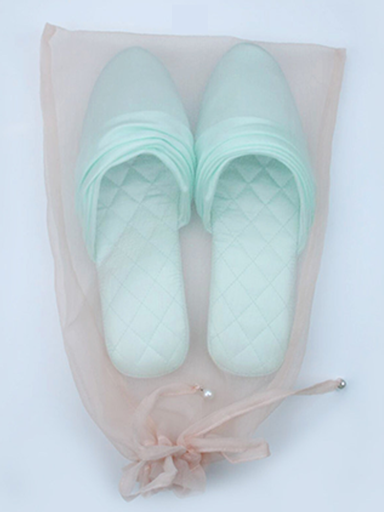 Minimalist Satin House Slippers Soft Breathable Non Slip Quiet