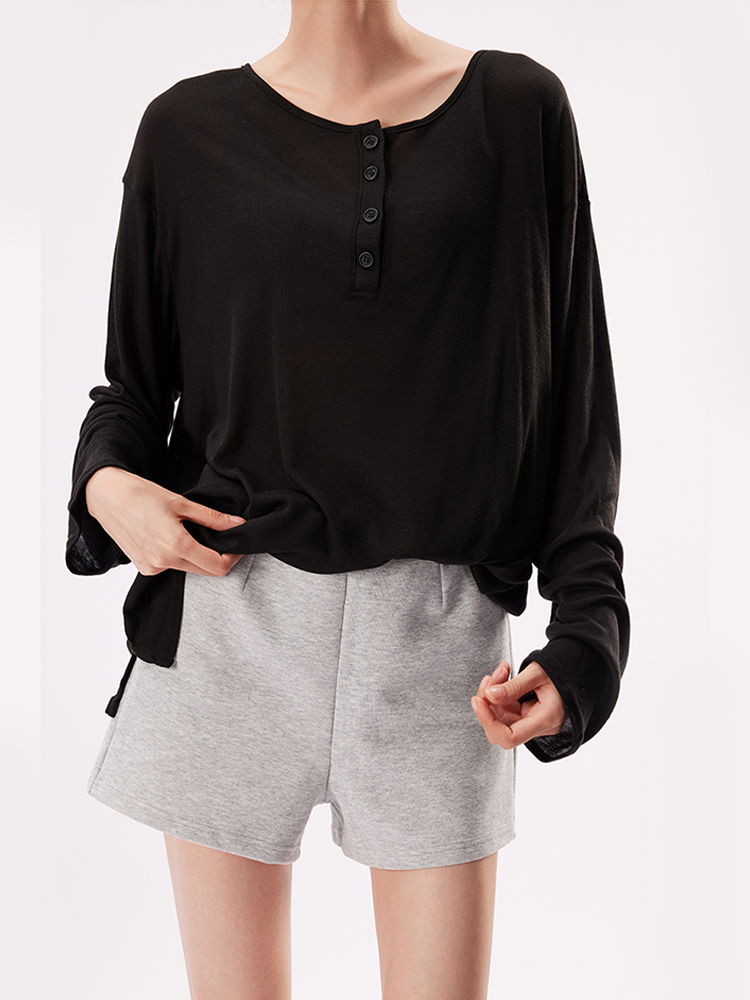 Loose Sheer Button-Up Sun Shirt – Long Sleeve Summer Top