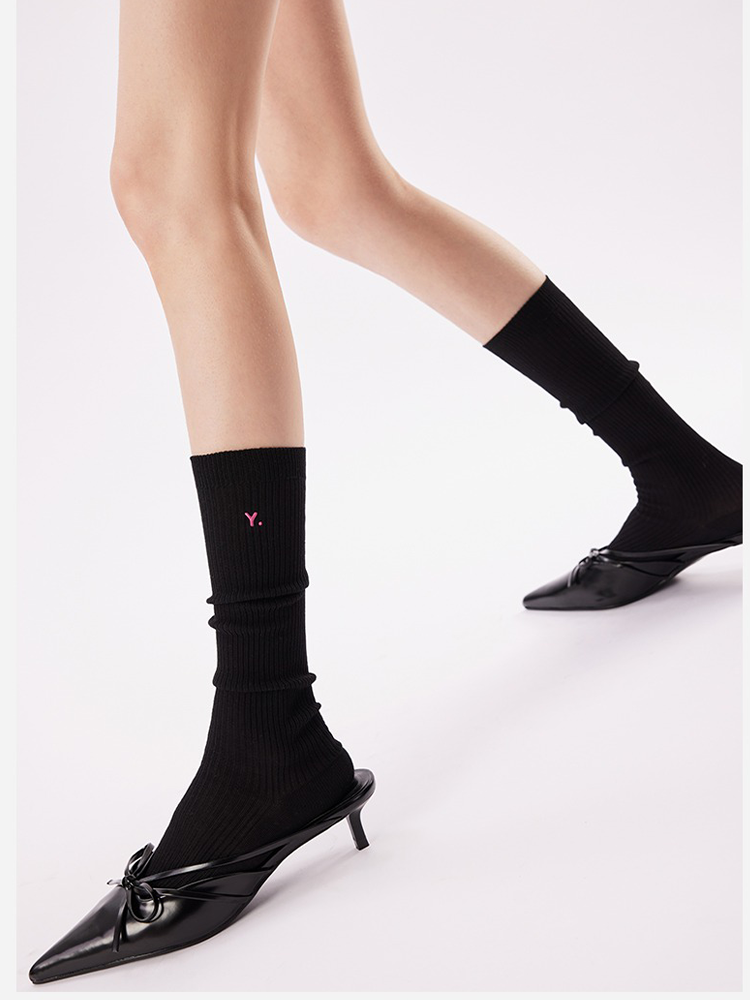 Classic Cotton Knee High Socks Summer Style