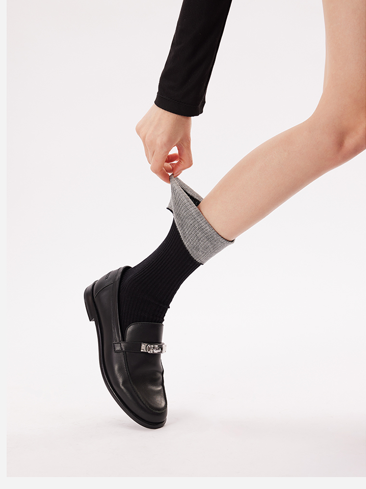 Retro Contrast Crew Socks