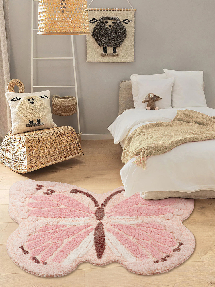 Irregular Machine Washable Accent Rugs for Bedroom Kids Room