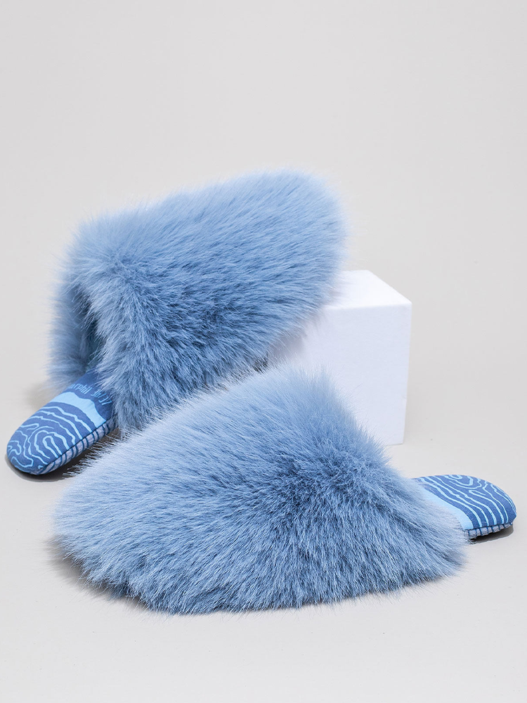 Winter Plush Non Slip Soft Sole Closed-Toe House Slippers