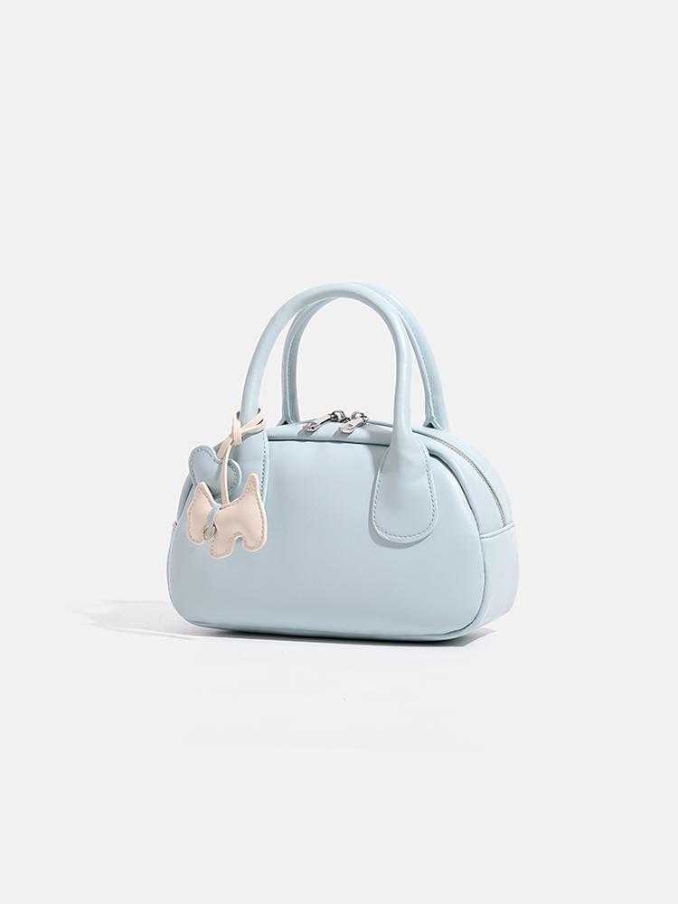 Leather Boston Baguette Bag