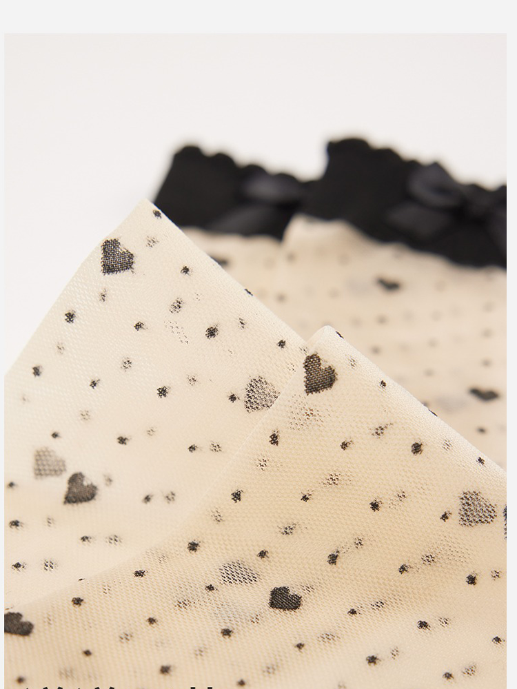 Crystal Sheer Bow Socks