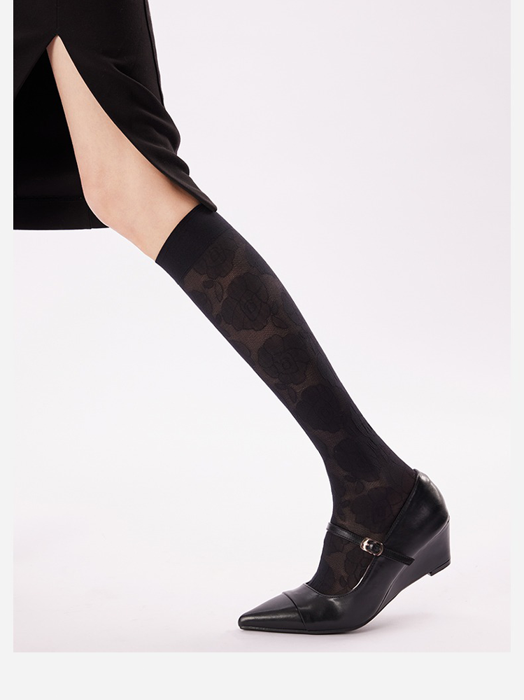 Embossed Retro Long Socks