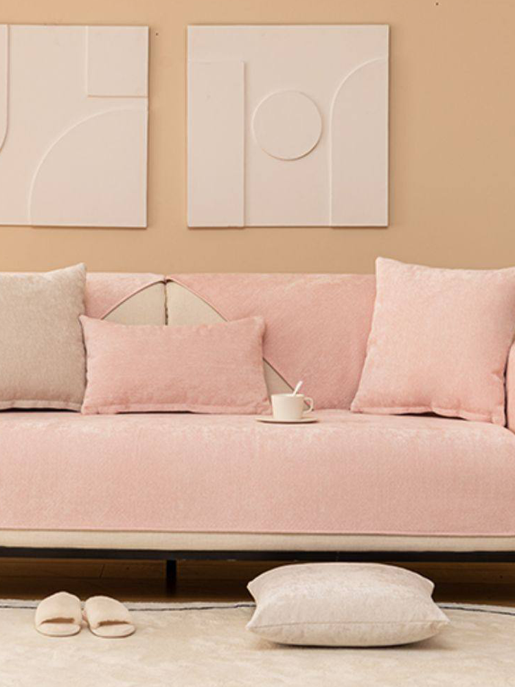 Chenille Throw Pillow Simple Cute Girlish Design