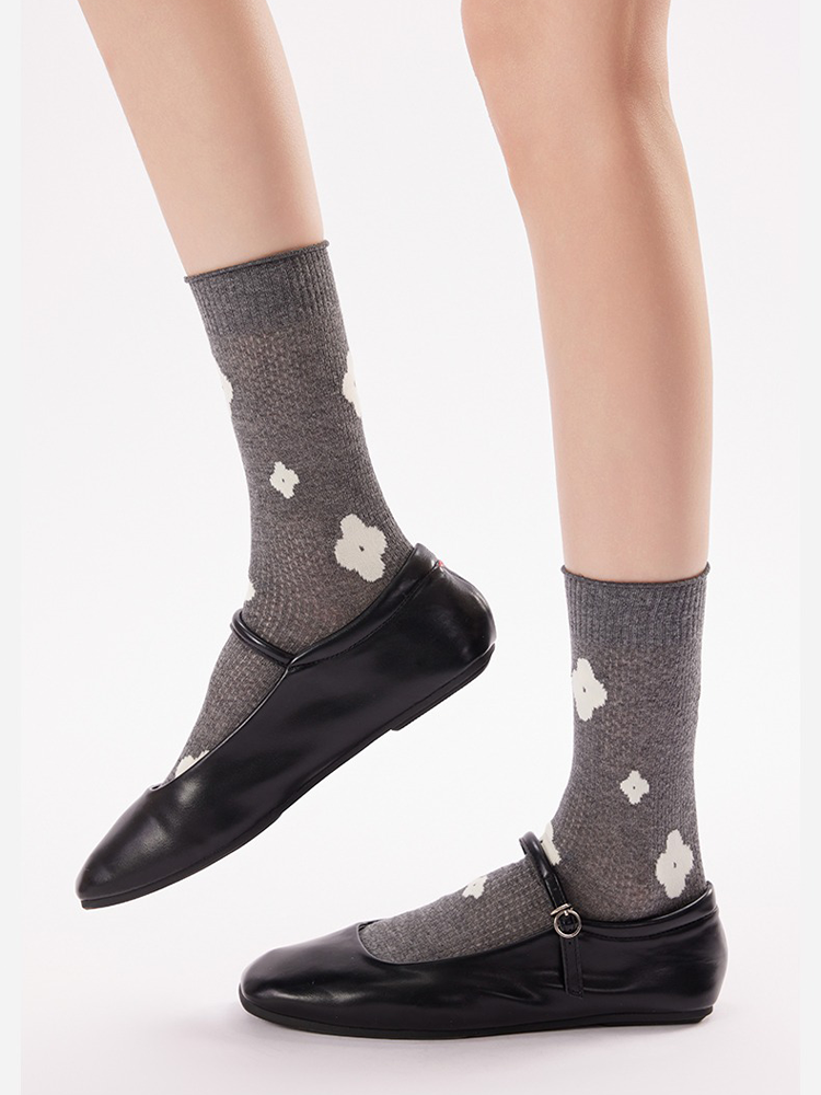 Floral Mesh Ruffle Socks Balletcore Summer Style