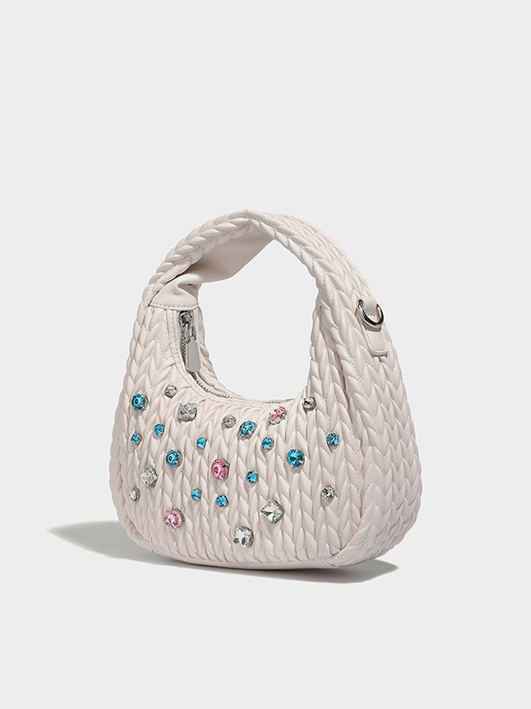 Leather Cloud Hobo Crossbody Bag