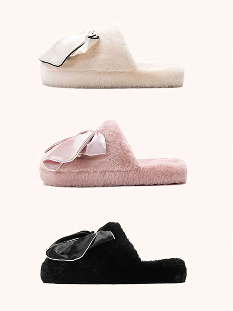 Thick Sole Fuzzy House Slippers Fall Winter Indoor