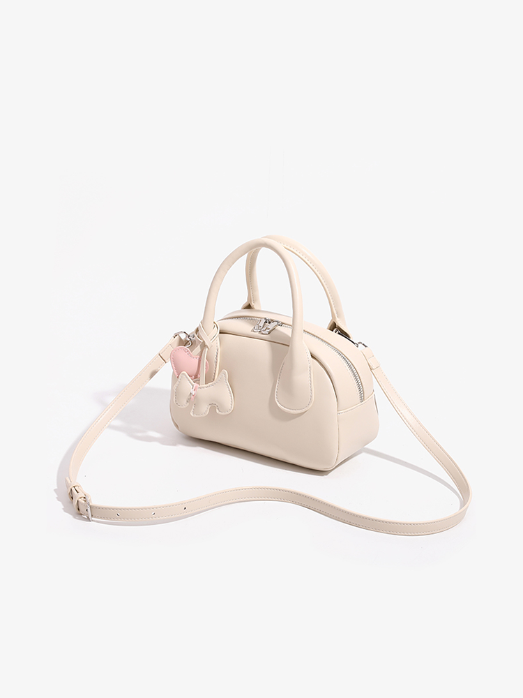 Leather Boston Baguette Bag