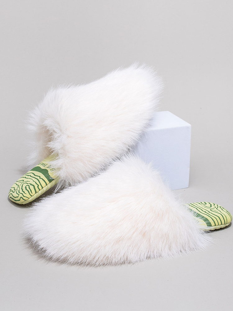 Winter Plush Non Slip Soft Sole Closed-Toe House Slippers