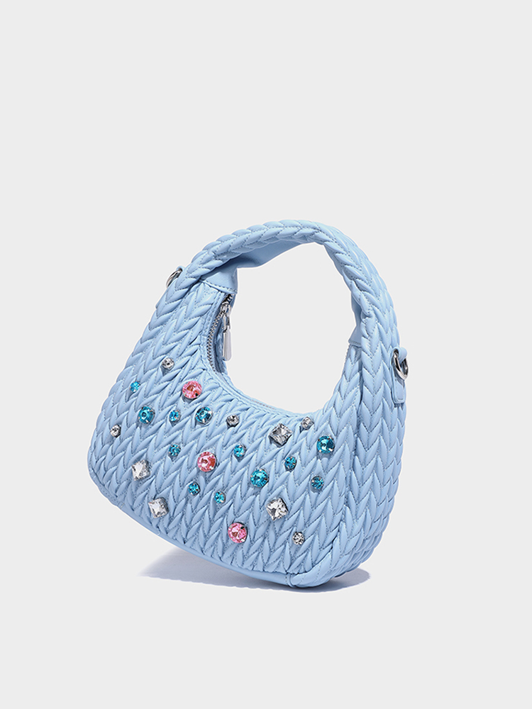 Leather Cloud Hobo Crossbody Bag