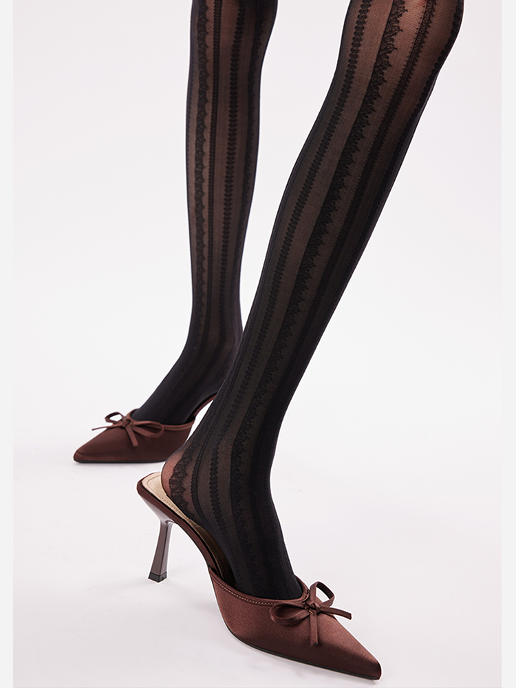 Nude Effect Lace Tights