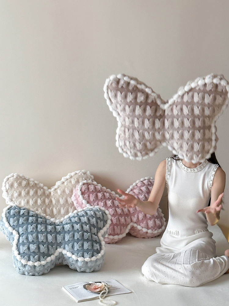 Winter Luxury Butterfly Decorative Throw Pillow