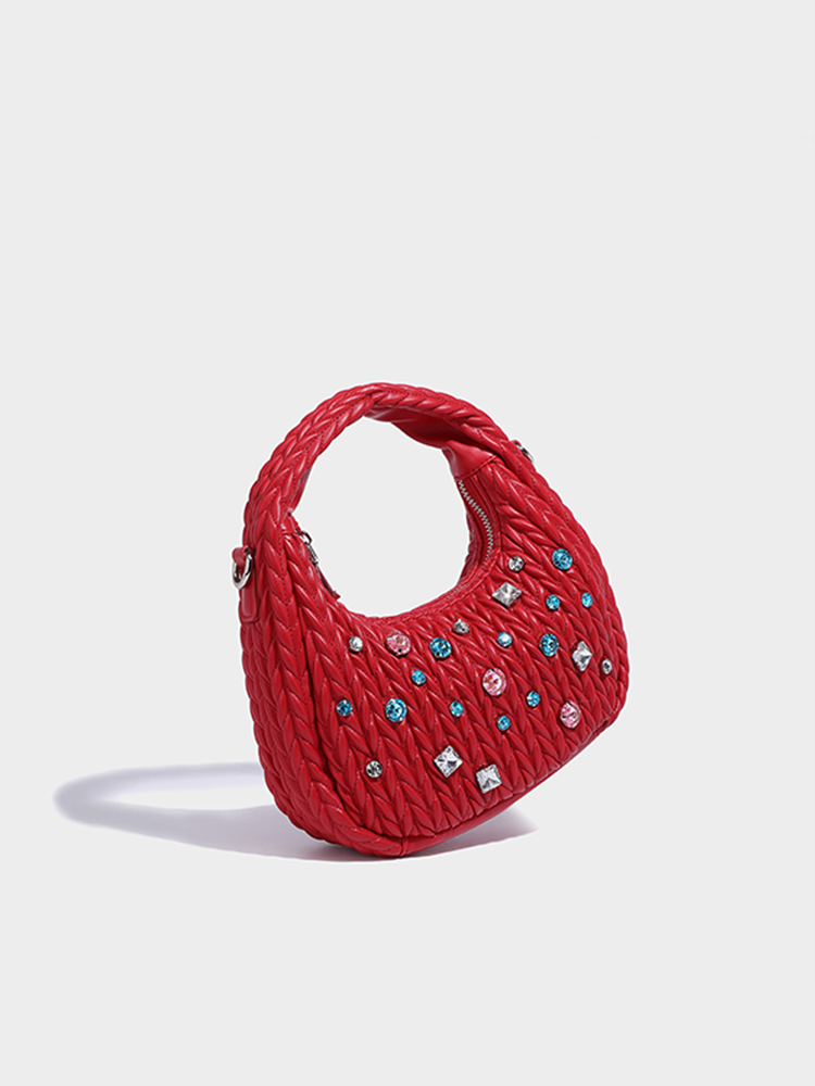 Leather Cloud Hobo Crossbody Bag