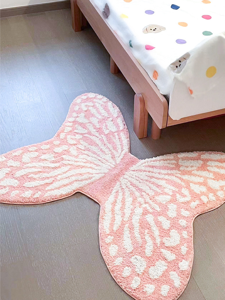 Luxury Butterfly Thick Accent Rugs Irregular Shape