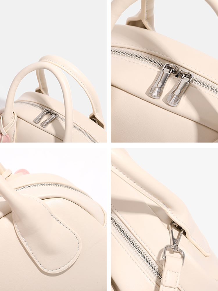 Leather Boston Baguette Bag