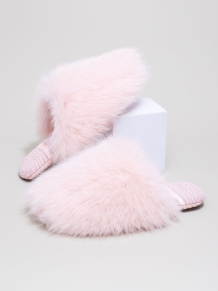 Winter Plush Non Slip Soft Sole Closed-Toe House Slippers