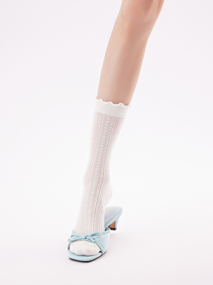 Ballet Mesh Breathable Crew Socks Summer Style