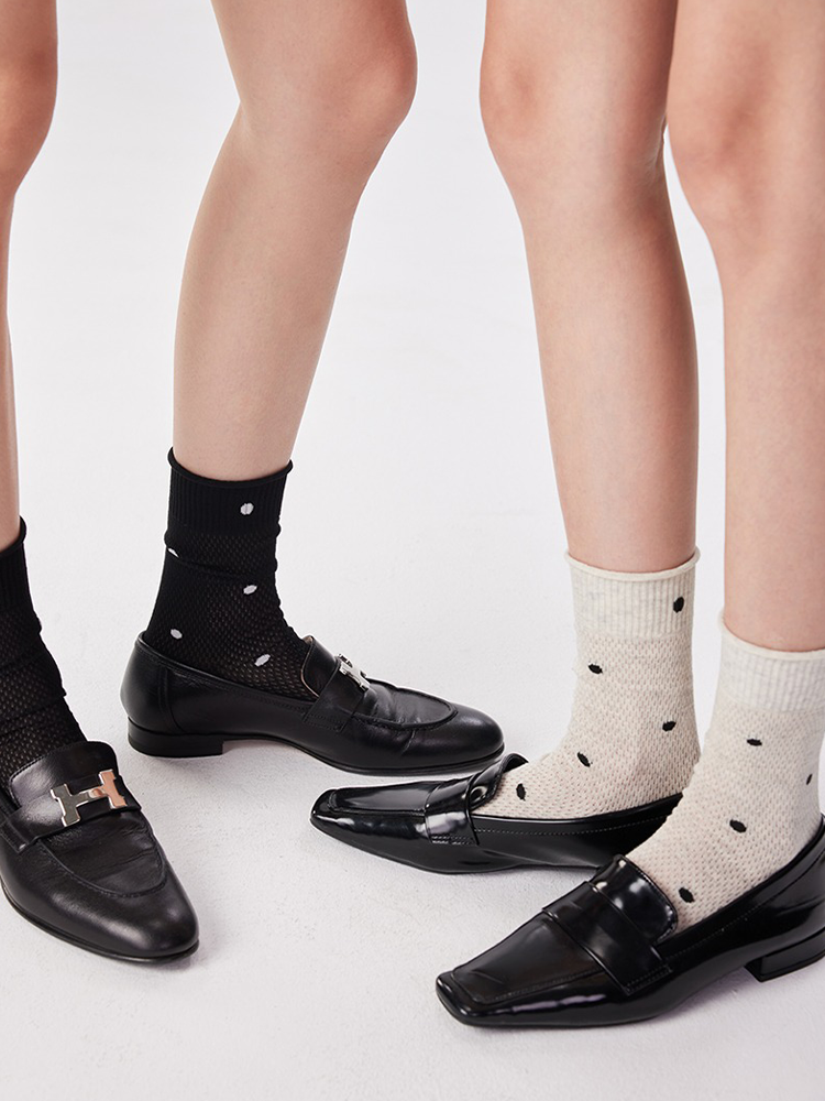 Ballet Dot Ruffle Socks