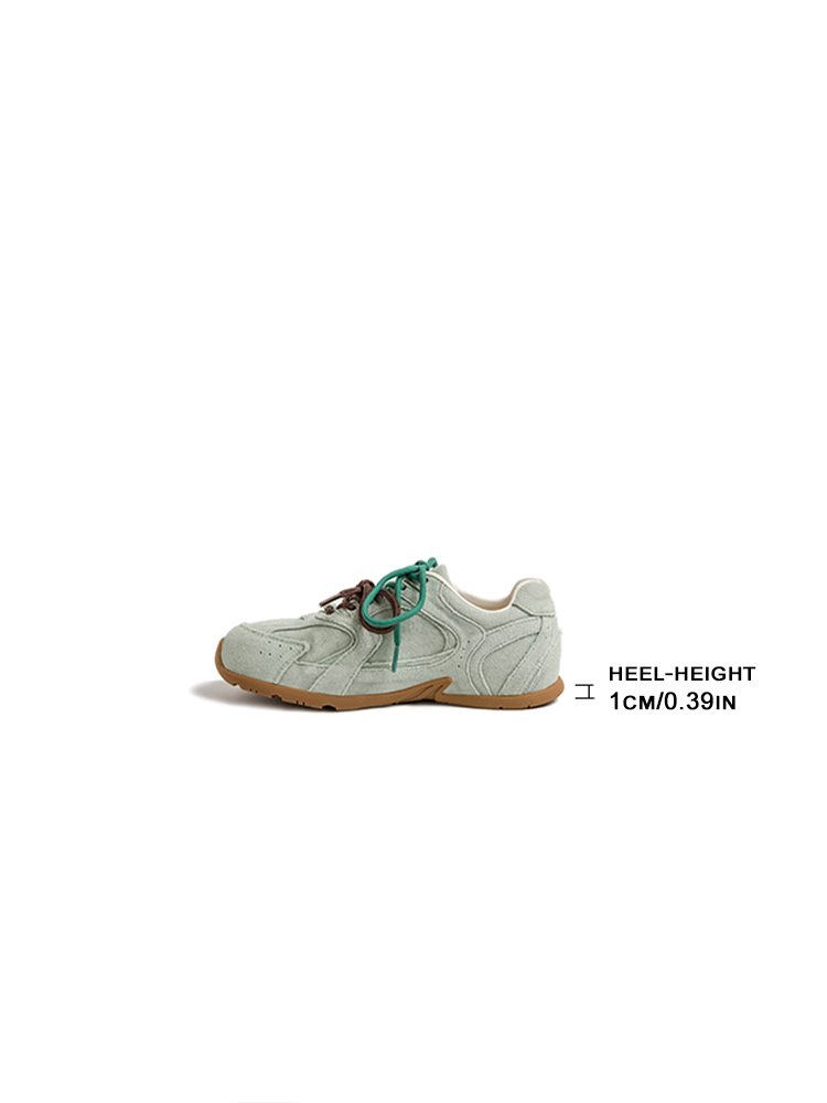 Leather Retro Chunky Trainers