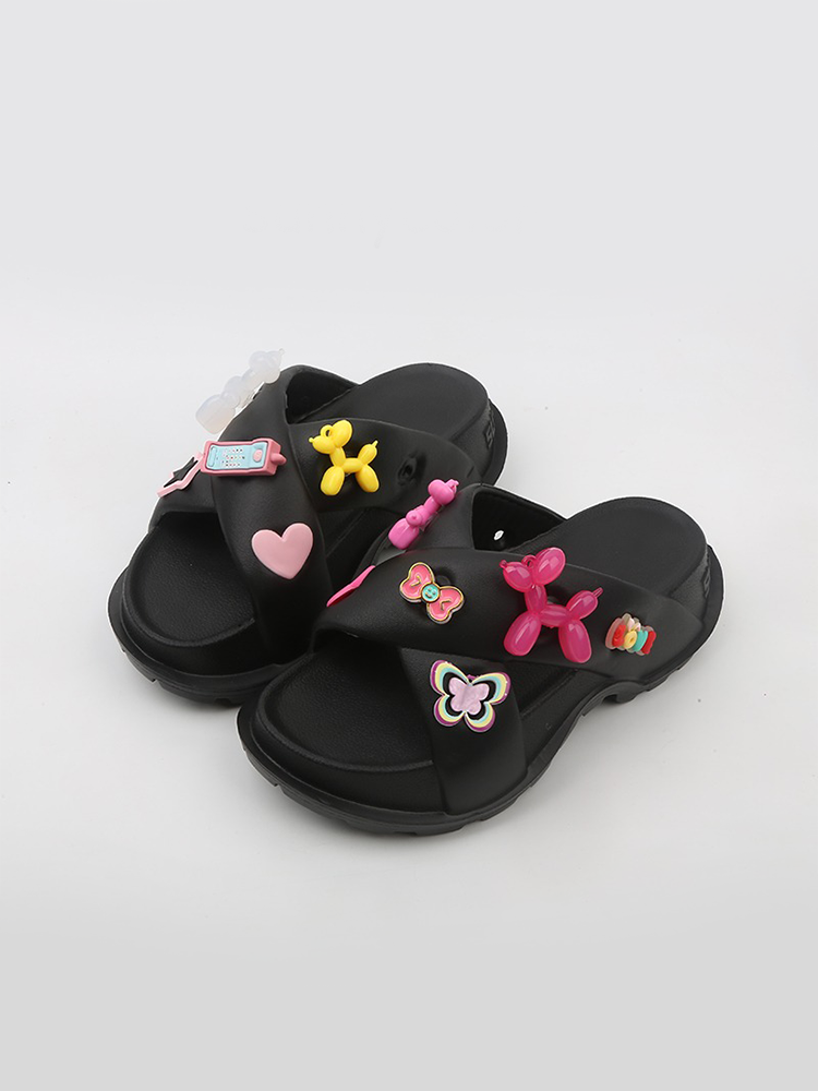 Candy Color Chunky Hole Slides – Soft & Sweet-Girl Style