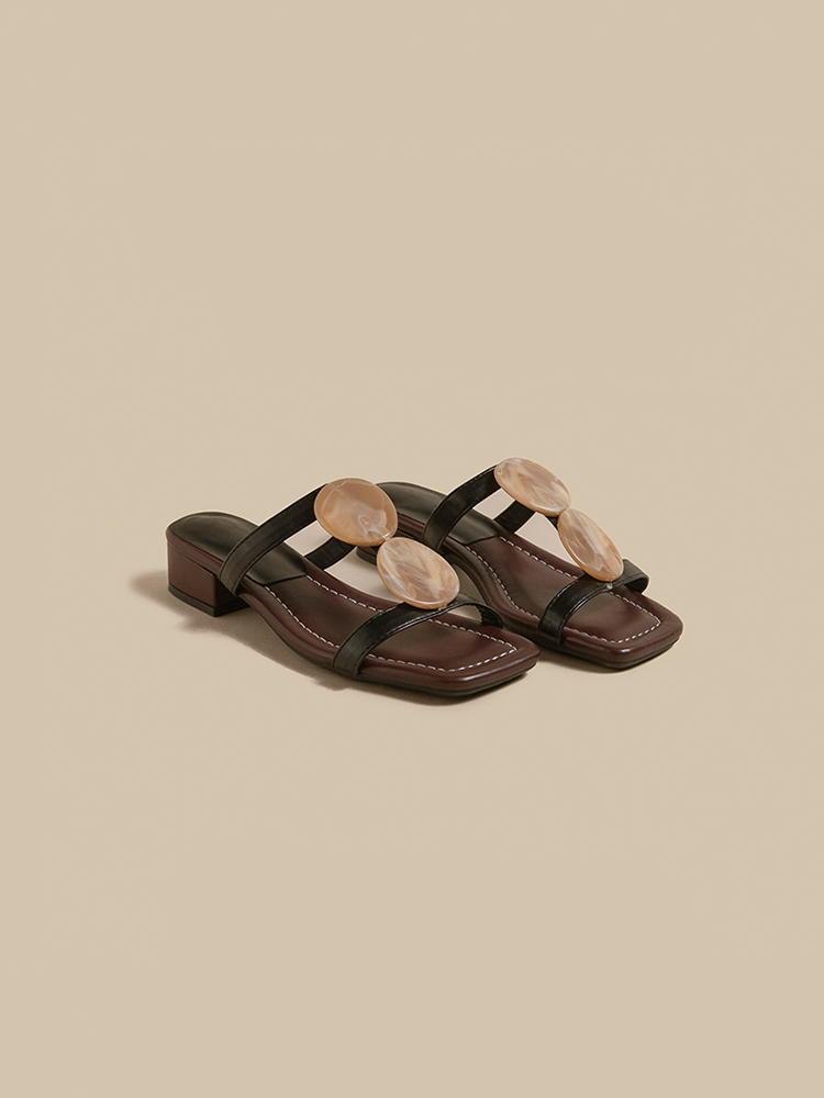 Lambskin Strappy Flat Sandals