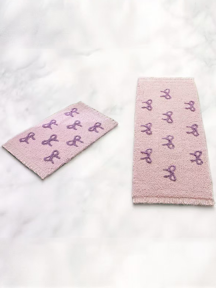 Non Slip Thick Water Absorbing Shag Rug for Bedside Bathroom