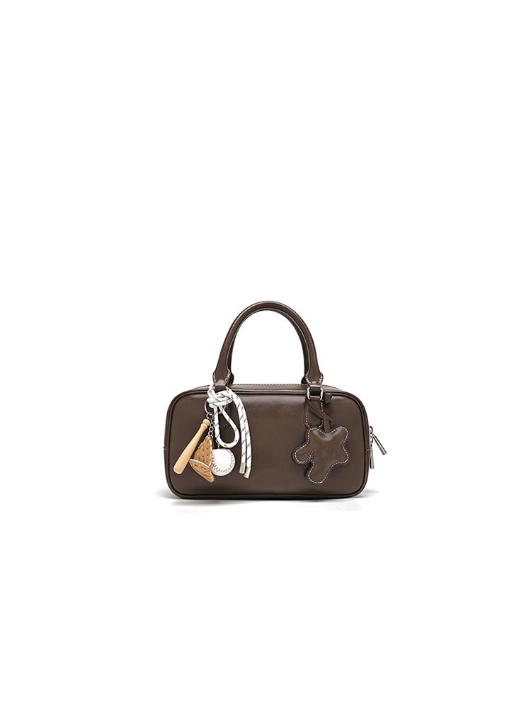 Small Leather Boston Bag
