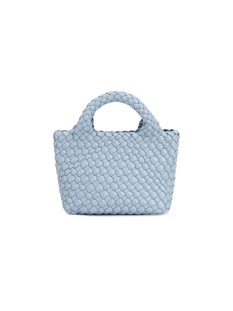 Leather Woven Bucket Bag