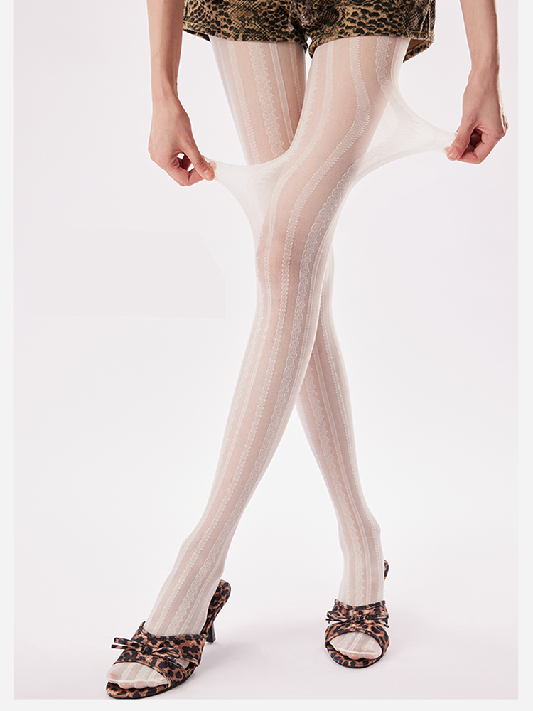 Nude Effect Lace Tights