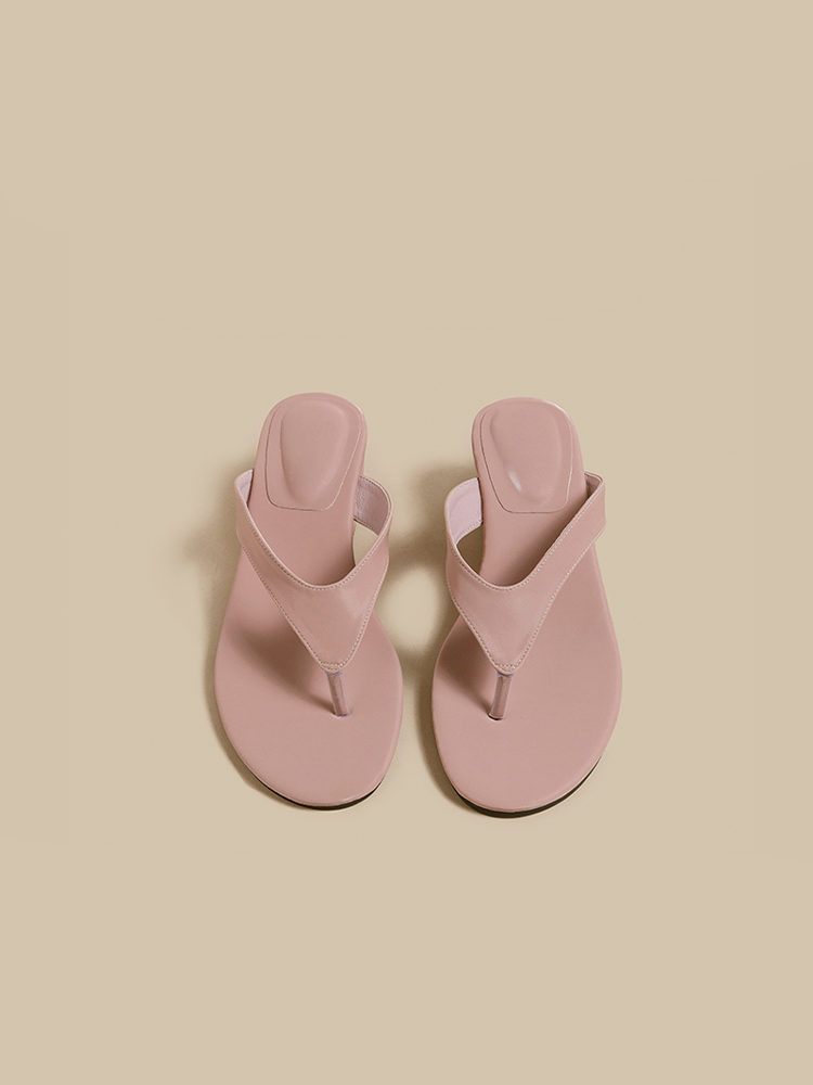 French Wedge Toe-Post Sandals