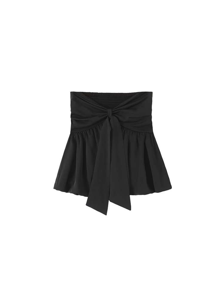 Tie Knot Strapless Crop Top