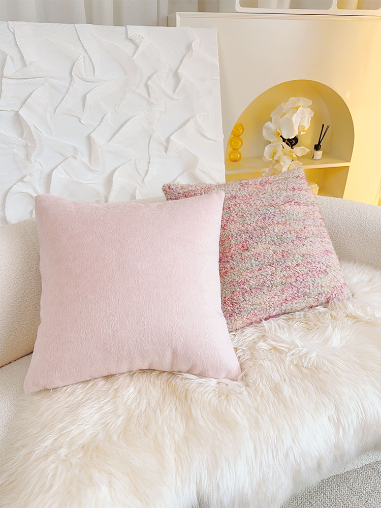 Pink French Romantic Decorative Pillow for Living Room Bedroom