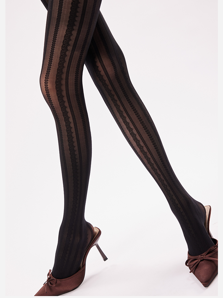 Nude Effect Lace Tights