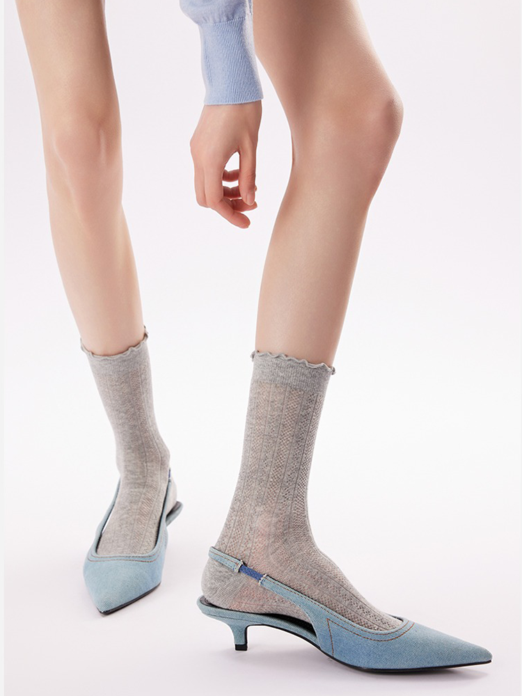 Ballet Mesh Breathable Crew Socks Summer Style