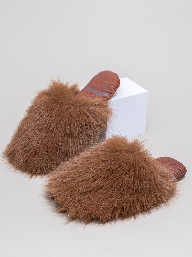 Winter Plush Non Slip Soft Sole Closed-Toe House Slippers