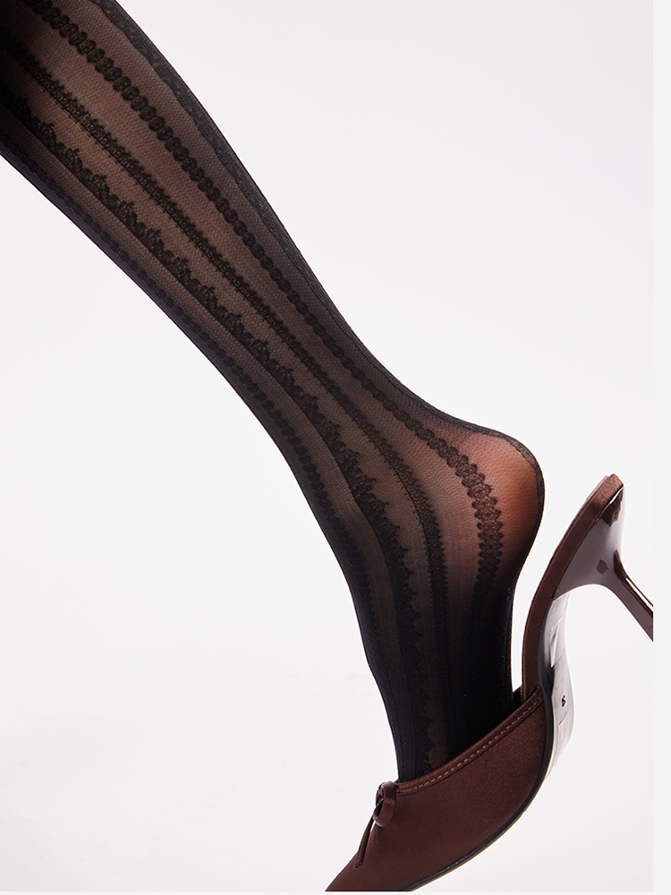 Nude Effect Lace Tights