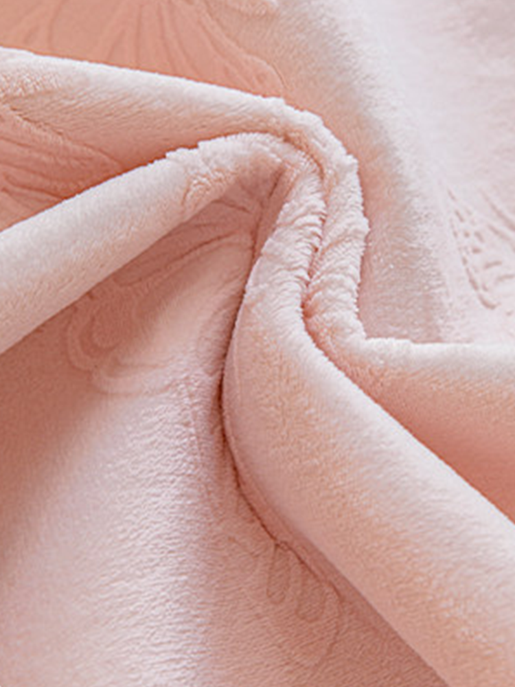 Pink Plush Non Slip Sofa Cover Winter Thickened