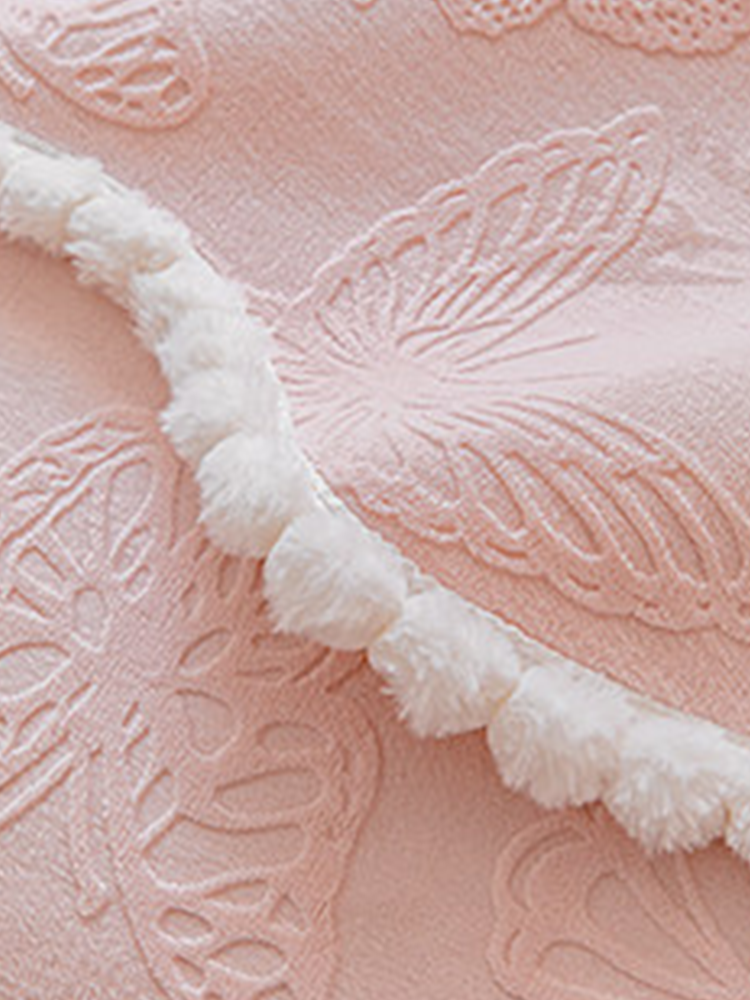 Pink Plush Non Slip Sofa Cover Winter Thickened