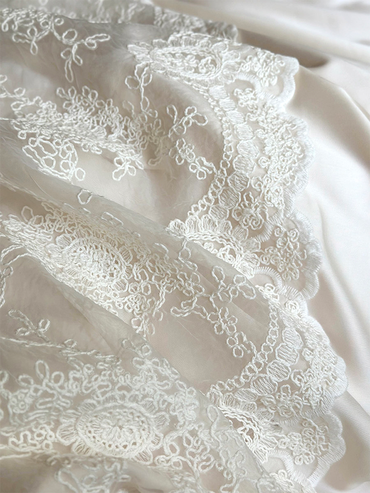 Light Luxury Lace Cotton Bedding Set Long Staple High Thread Flat Sheet